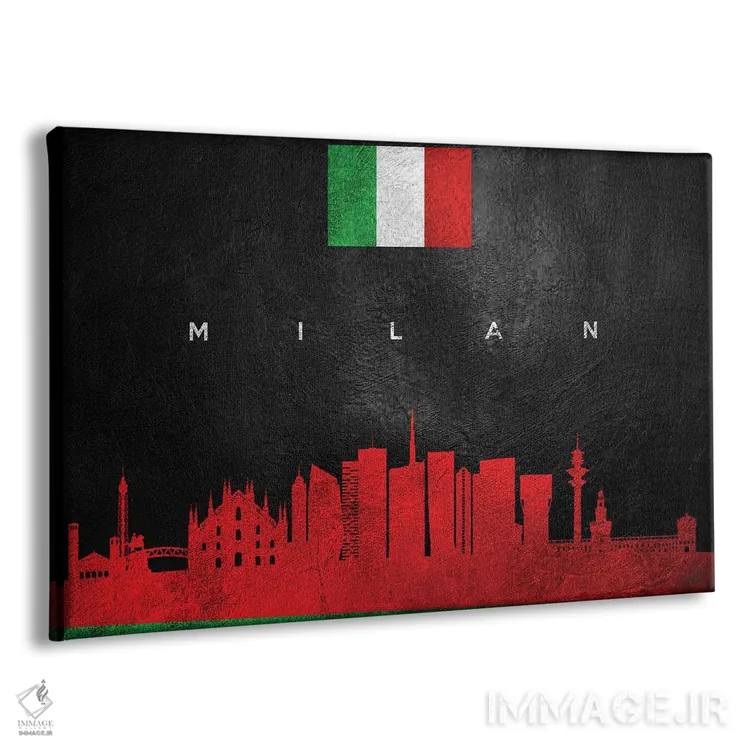 تابلو خط افق میلان، ایتالیا اثر آدریان بالدُوینو - نمای پرسپکتیو محصول