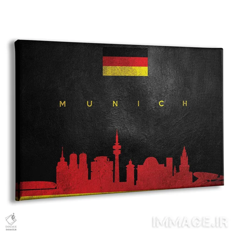 تابلو خط افق مونیخ، آلمان اثر آدریان بالدُوینو - نمای پرسپکتیو محصول