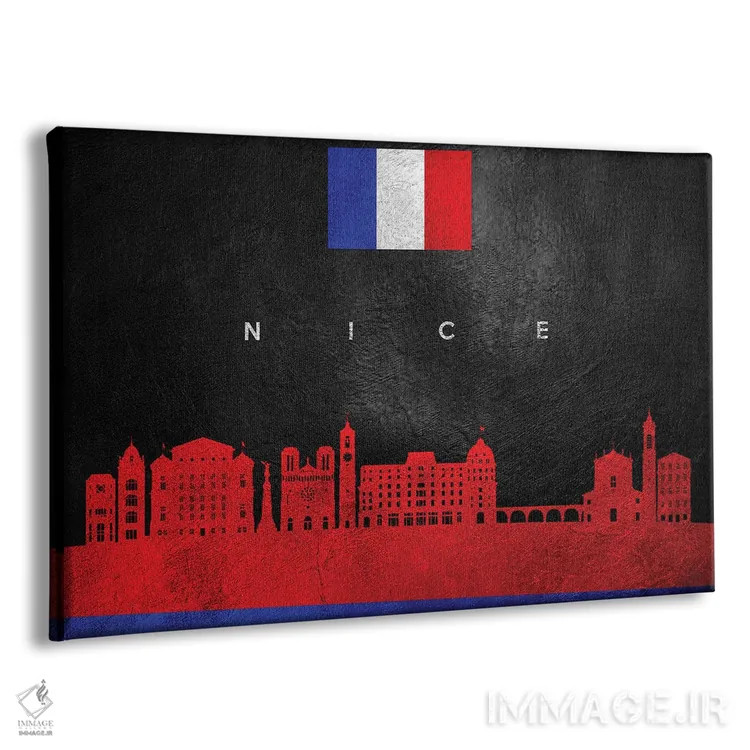 تابلو خط افق نیس، فرانسه اثر آدریان بالدُوینو - نمای پرسپکتیو محصول