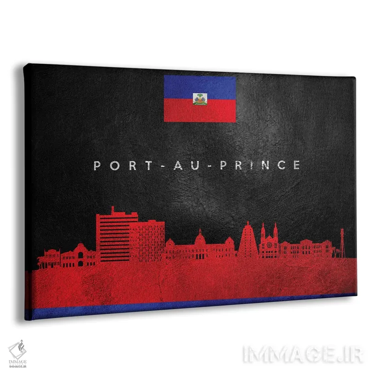 تابلو خط افق پورت-او-پرنس، هائیتی اثر آدریان بالدُوینو - نمای پرسپکتیو محصول