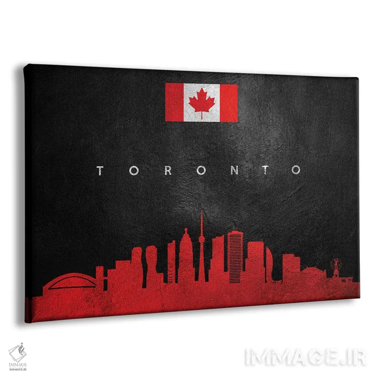 تابلو خط افق تورنتو کانادا II اثر آدریان بالدُوینو - نمای پرسپکتیو محصول