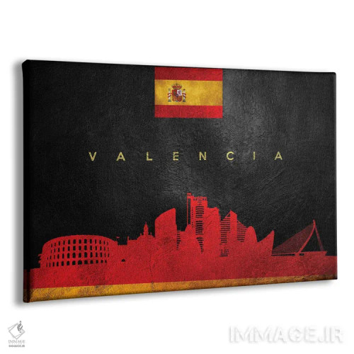 تابلو خط افق والنسیا اسپانیا اثر آدریان بالدُوینو - نمای پرسپکتیو محصول