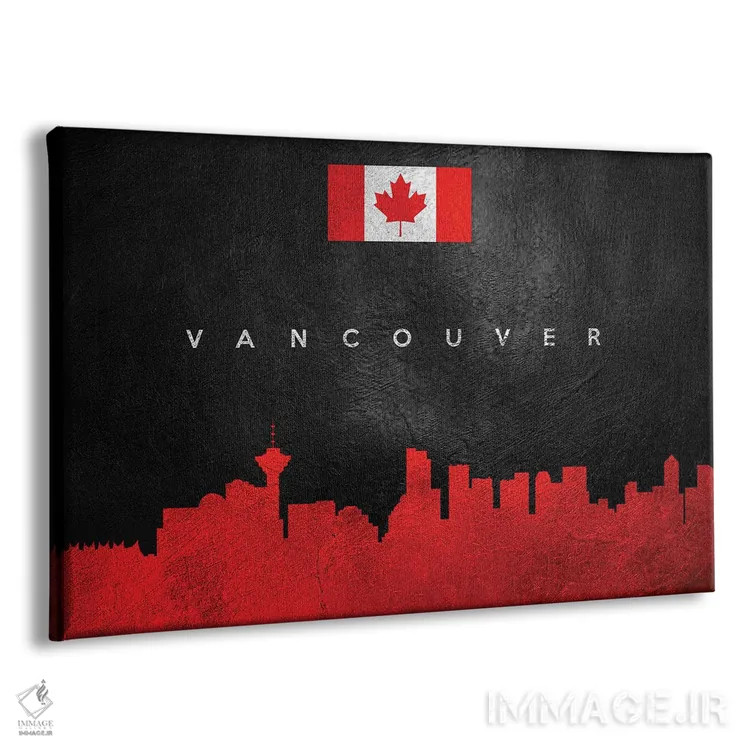 تابلو خط افق ونکوور کانادا اثر آدریان بالدُوینو - نمای پرسپکتیو محصول