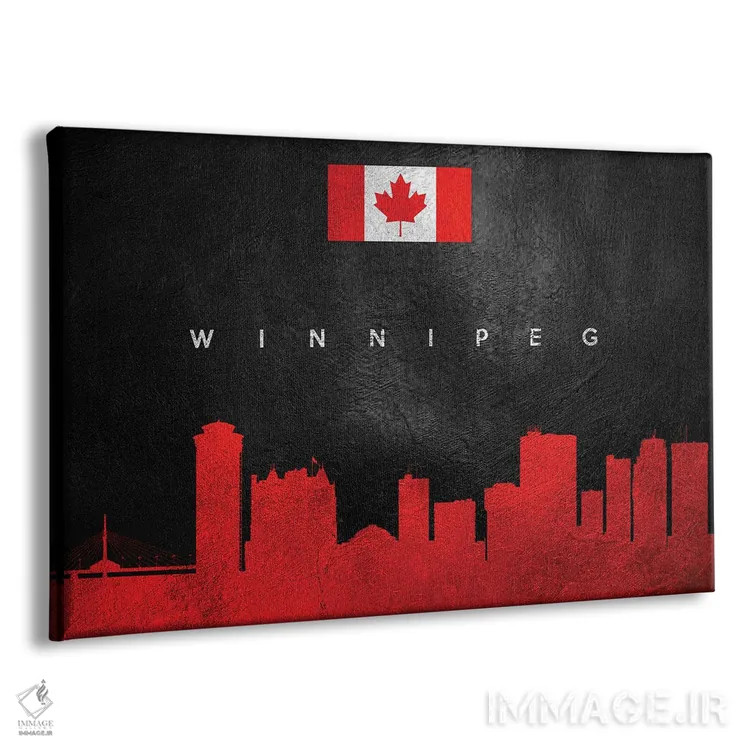 تابلو خط افق وینیپگ کانادا اثر آدریان بالدُوینو - نمای پرسپکتیو محصول