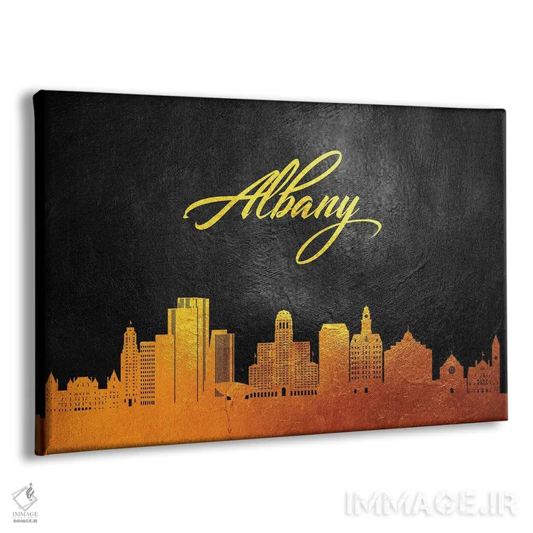 تابلو خط افق طلایی آلبانی نیویورک اثر آدریان بالدُوینو - نمای پرسپکتیو محصول