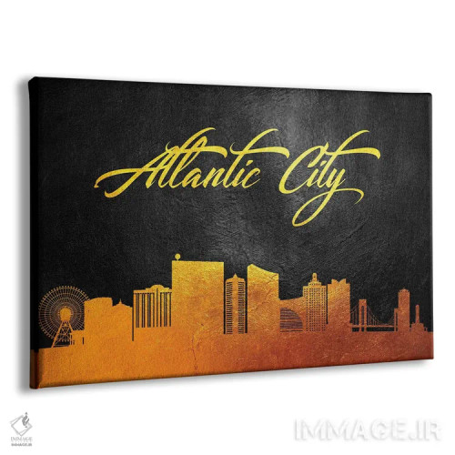 تابلو خط افق طلایی آتلانتیک سیتی نیوجرسی اثر آدریان بالدُوینو - نمای پرسپکتیو محصول