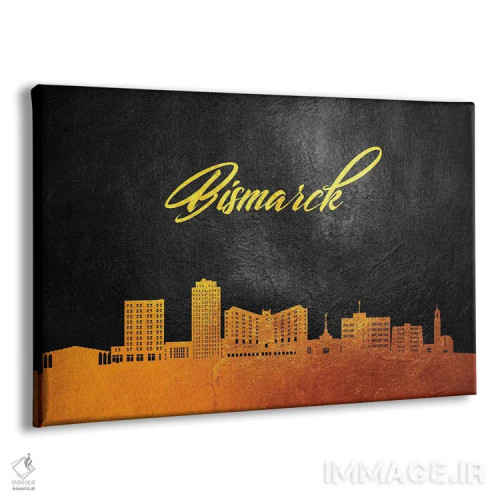 تابلو خط افق طلایی بیزمارک داکوتای شمالی اثر آدریان بالدُوینو - نمای پرسپکتیو محصول