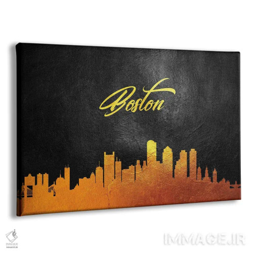 تابلو خط افق طلایی بوستون ماساچوست اثر آدریان بالدُوینو - نمای پرسپکتیو محصول