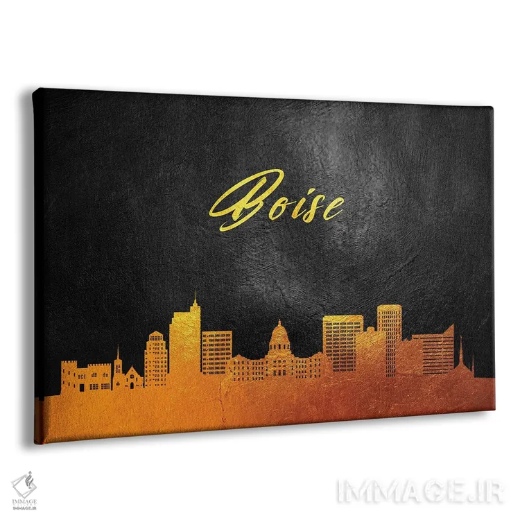 تابلو خط افق طلایی بویسی آیداهو اثر آدریان بالدُوینو - نمای پرسپکتیو محصول