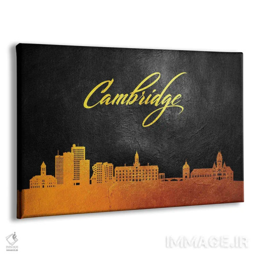 تابلو خط افق طلایی کمبریج ماساچوست اثر آدریان بالدُوینو - نمای پرسپکتیو محصول