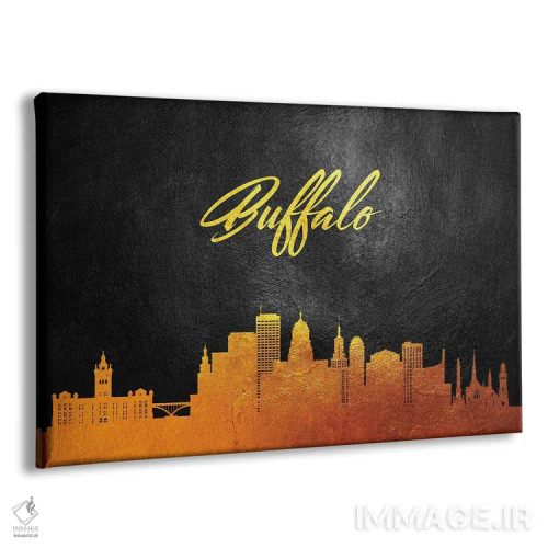 تابلو خط افق طلایی بوفالو نیویورک اثر آدریان بالدُوینو - نمای پرسپکتیو محصول