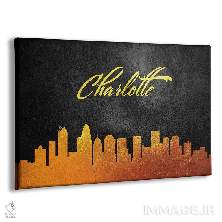 تابلو خط افق طلایی شارلوت کارولینای شمالی اثر آدریان بالدُوینو - نمای پرسپکتیو محصول