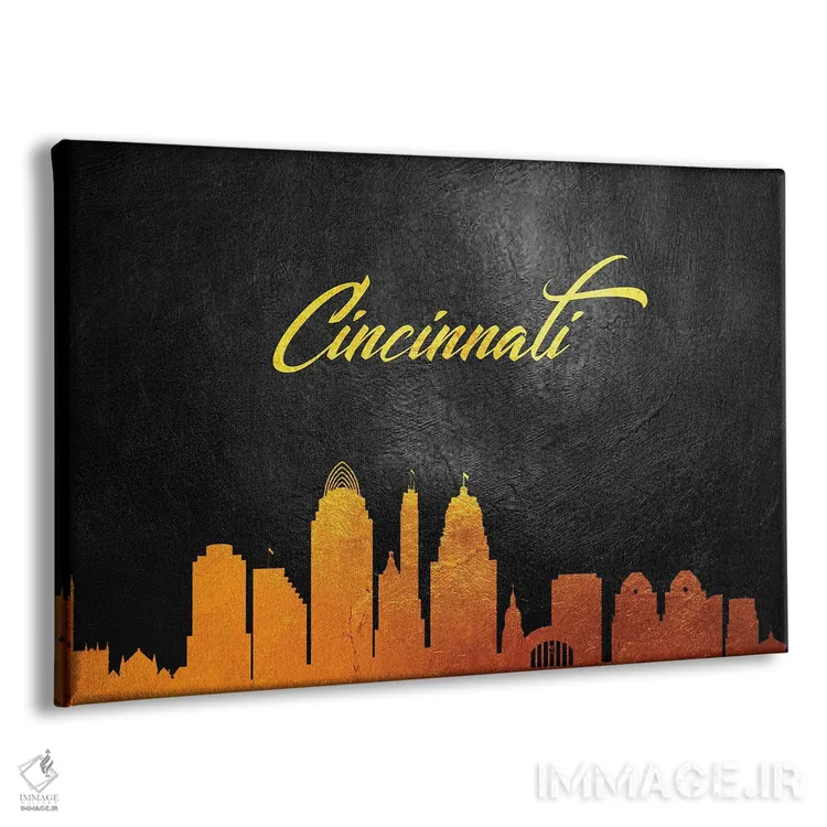 تابلو خط افق طلایی سینسیناتی اوهایو اثر آدریان بالدُوینو - نمای پرسپکتیو محصول