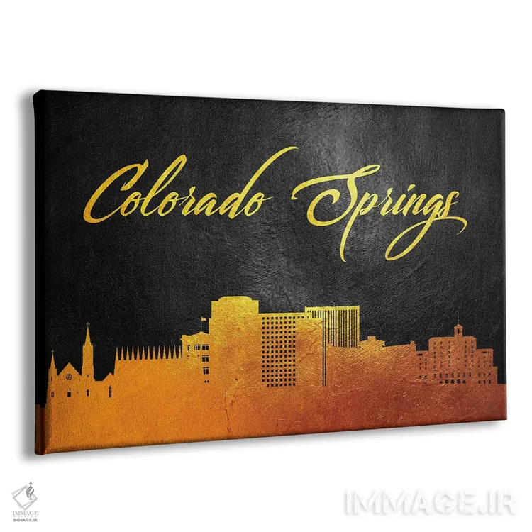 تابلو خط افق طلایی کلرادو اسپرینگز اثر آدریان بالدُوینو - نمای پرسپکتیو محصول