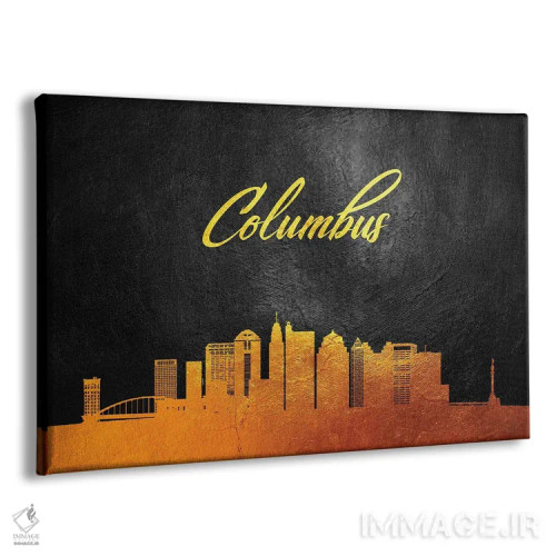 تابلو خط افق طلایی کلمبوس اوهایو اثر آدریان بالدُوینو - نمای پرسپکتیو محصول