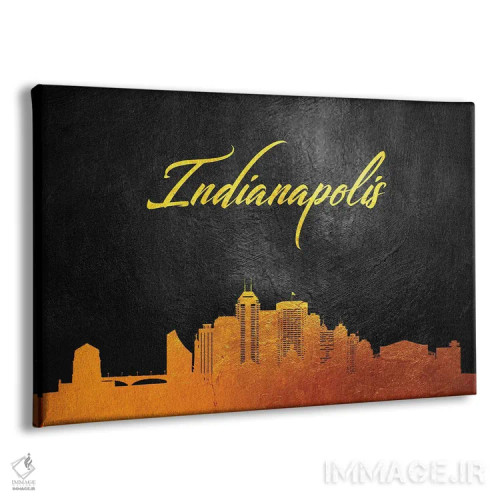 تابلو خط افق طلایی ایندیاناپولیس ایندیانا اثر آدریان بالدُوینو - نمای پرسپکتیو محصول