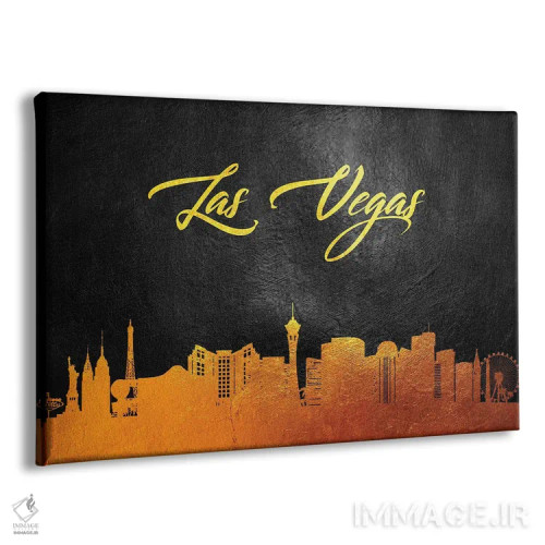 تابلو خط افق طلایی لاس وگاس نوادا اثر آدریان بالدُوینو - نمای پرسپکتیو محصول