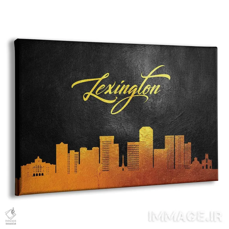 تابلو خط افق طلایی لکسینگتون کنتاکی اثر آدریان بالدُوینو - نمای پرسپکتیو محصول