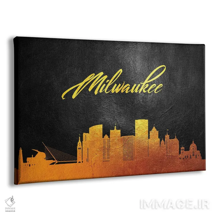 تابلو خط افق طلایی میلواکی ویسکانسین اثر آدریان بالدُوینو - نمای پرسپکتیو محصول