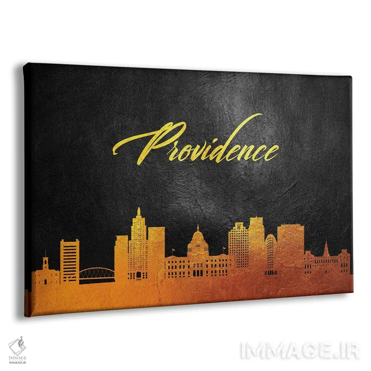 تابلو خط افق طلایی پراویدنس رودآیلند اثر آدریان بالدُوینو - نمای پرسپکتیو محصول