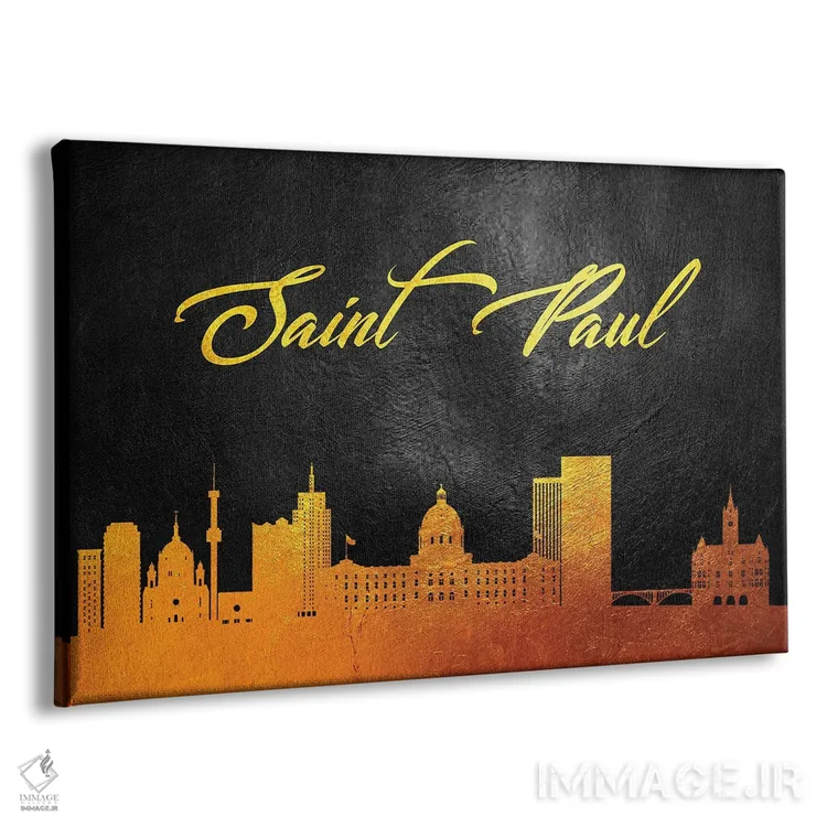 تابلو خط افق طلایی سنت پل مینهسوتا اثر آدریان بالدُوینو - نمای پرسپکتیو محصول