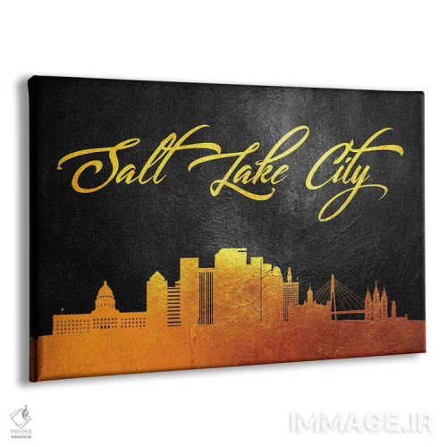 تابلو خط افق طلایی سالت لیک سیتی یوتا اثر آدریان بالدُوینو - نمای پرسپکتیو محصول