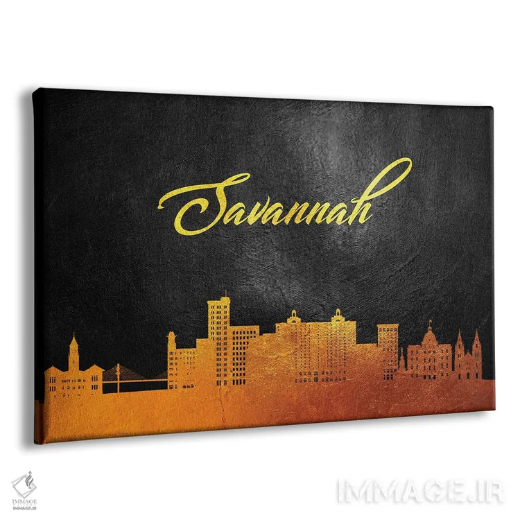 تابلو خط افق طلایی ساوانا جورجیا اثر آدریان بالدُوینو - نمای پرسپکتیو محصول