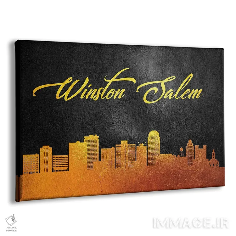 تابلو خط افق طلایی وینستون-سیلم کارولینای شمالی اثر آدریان بالدُوینو - نمای پرسپکتیو محصول