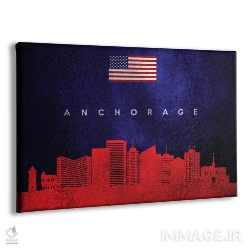 تابلو خط افق انکوریج آلاسکا اثر آدریان بالدُوینو - نمای پرسپکتیو محصول