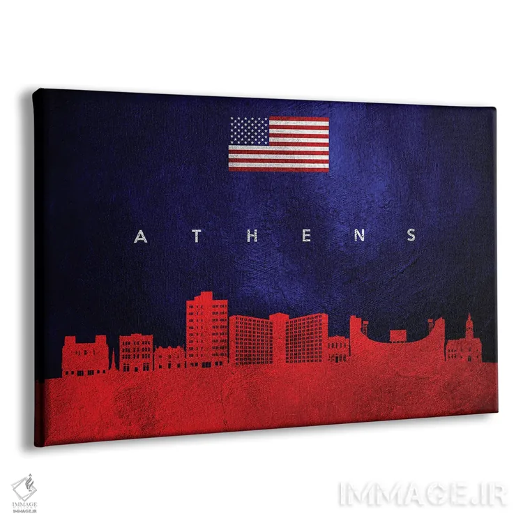 تابلو خط افق آتن جورجیا اثر آدریان بالدُوینو - نمای پرسپکتیو محصول