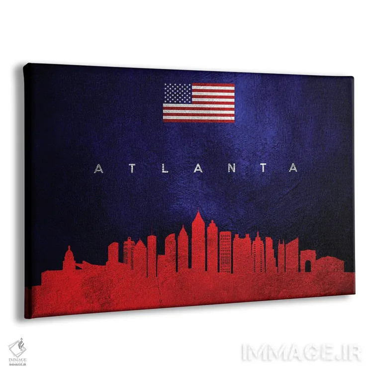 تابلو خط افق آتلانتا جورجیا اثر آدریان بالدُوینو - نمای پرسپکتیو محصول