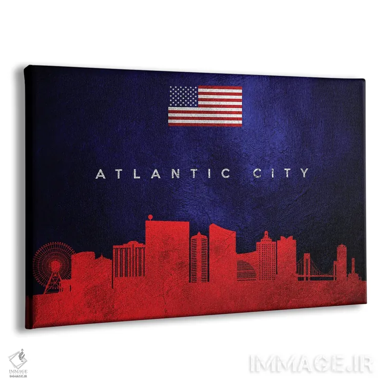 تابلو خط افق آتلانتیک سیتی نیوجرسی اثر آدریان بالدُوینو - نمای پرسپکتیو محصول