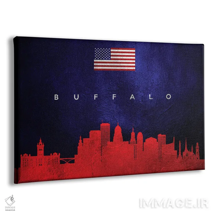 تابلو خط افق بوفالو نیویورک اثر آدریان بالدُوینو - نمای پرسپکتیو محصول