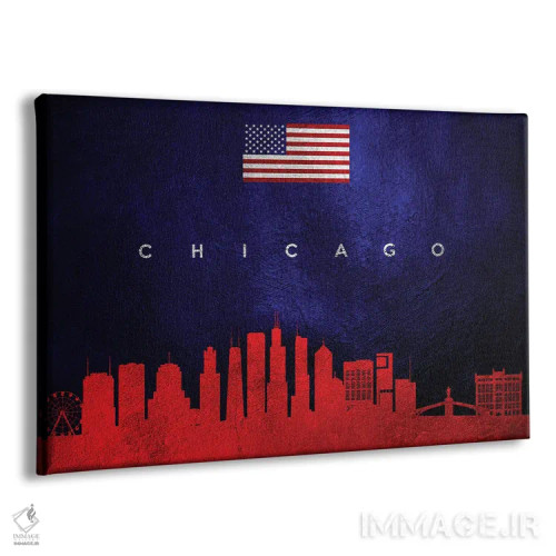 تابلو خط افق شیکاگو ایلینوی اثر آدریان بالدُوینو - نمای پرسپکتیو محصول