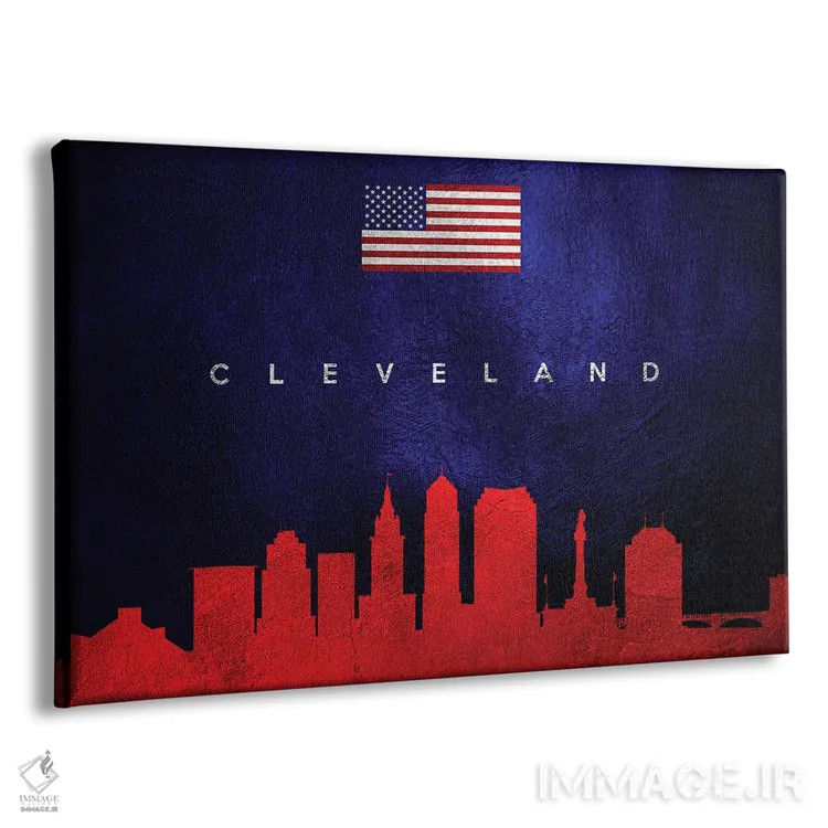 تابلو خط افق کلیولند اوهایو اثر آدریان بالدُوینو - نمای پرسپکتیو محصول