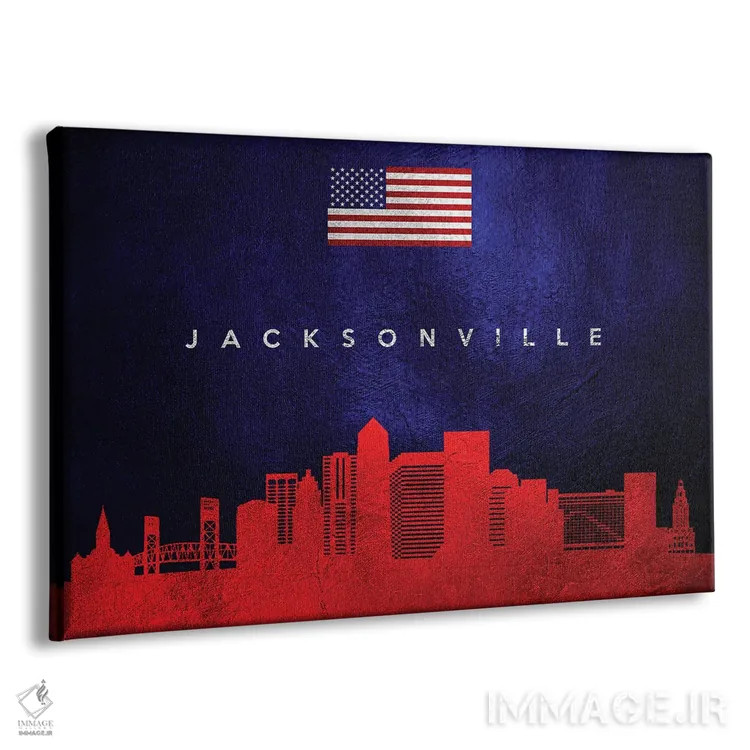 تابلو خط افق جکسونویل فلوریدا اثر آدریان بالدُوینو - نمای پرسپکتیو محصول