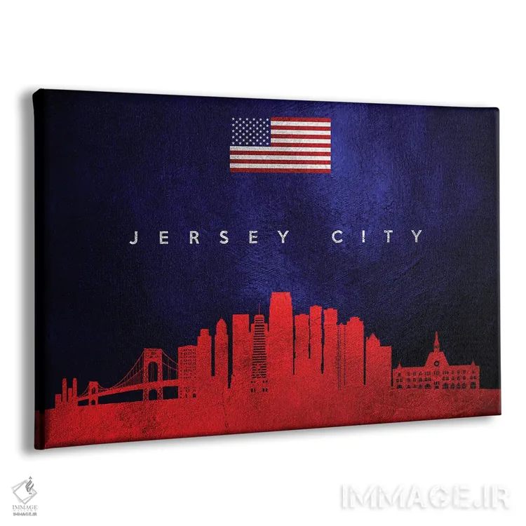 تابلو خط افق جرزی سیتی نیوجرسی اثر آدریان بالدُوینو - نمای پرسپکتیو محصول