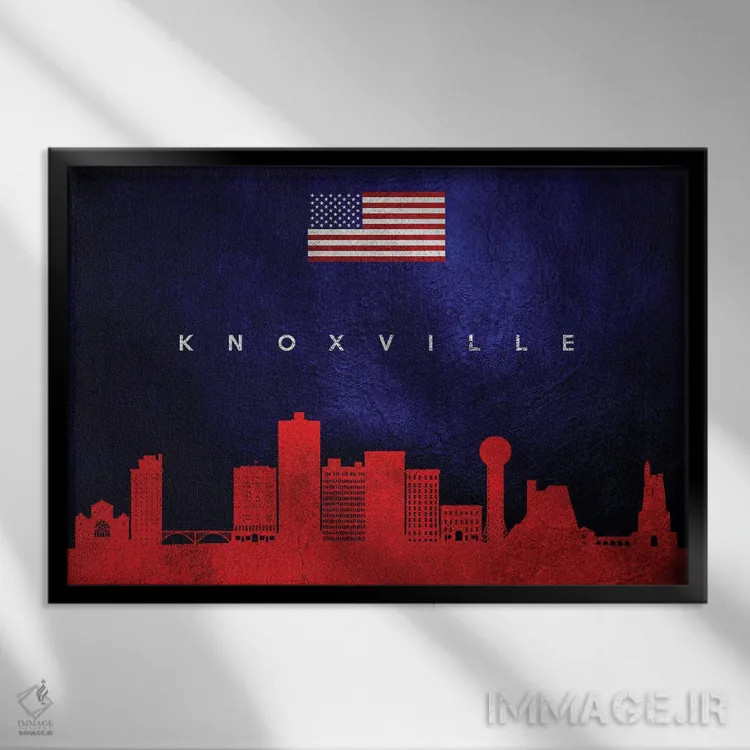 تابلو خط افق ناکسویل تنسی اثر آدریان بالدُوینو - نمای قابدار مشکی