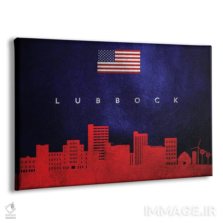 تابلو خط افق لوبوک تگزاس اثر آدریان بالدُوینو - نمای پرسپکتیو محصول