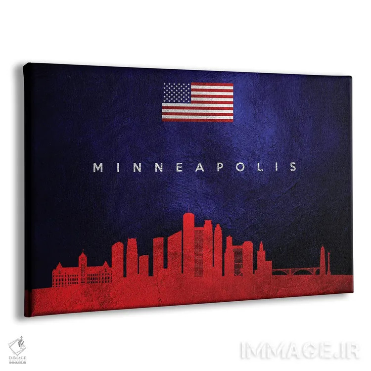 تابلو خط افق مینیاپولیس مینهسوتا اثر آدریان بالدُوینو - نمای پرسپکتیو محصول