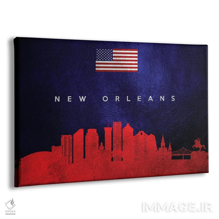 تابلو خط افق نیواورلئان لوئیزیانا اثر آدریان بالدُوینو - نمای پرسپکتیو محصول