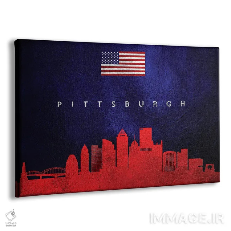 تابلو خط افق پیتسبورگ پنسیلوانیا اثر آدریان بالدُوینو - نمای پرسپکتیو محصول