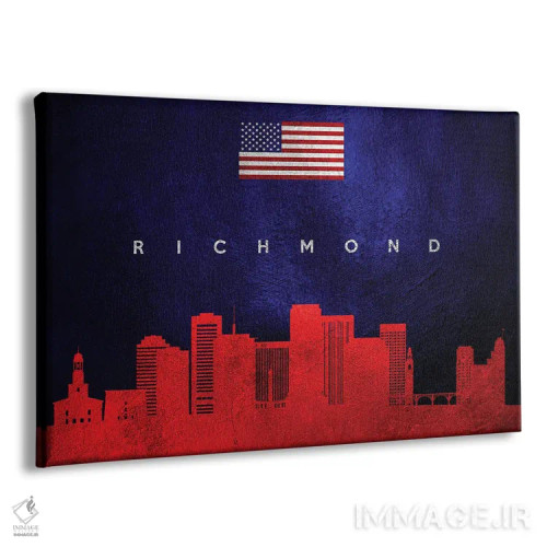 تابلو خط افق شهر ریچموند، ویرجینیا اثر آدریان بالدُوینو - نمای پرسپکتیو محصول