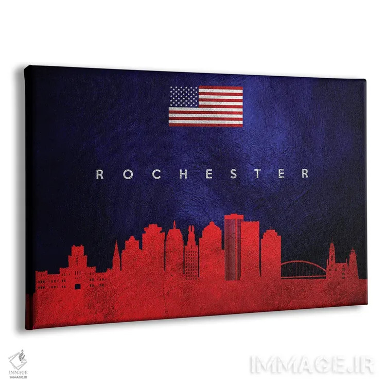 تابلو خط افق شهر راچستر، نیویورک اثر آدریان بالدُوینو - نمای پرسپکتیو محصول
