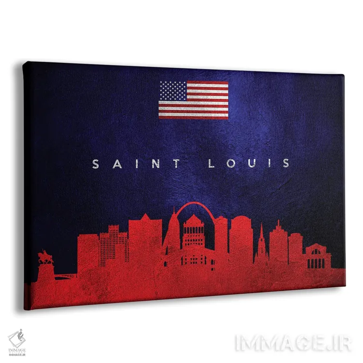 تابلو خط افق شهر سنتلوئیس، میزوری اثر آدریان بالدُوینو - نمای پرسپکتیو محصول