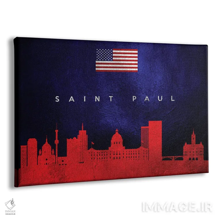 تابلو خط افق شهر سنت پل، مینهسوتا اثر آدریان بالدُوینو - نمای پرسپکتیو محصول