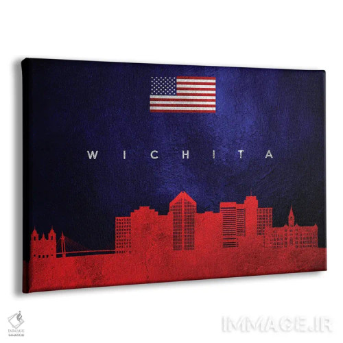 تابلو خط افق شهر ویچیتا، کانزاس اثر آدریان بالدُوینو - نمای پرسپکتیو محصول