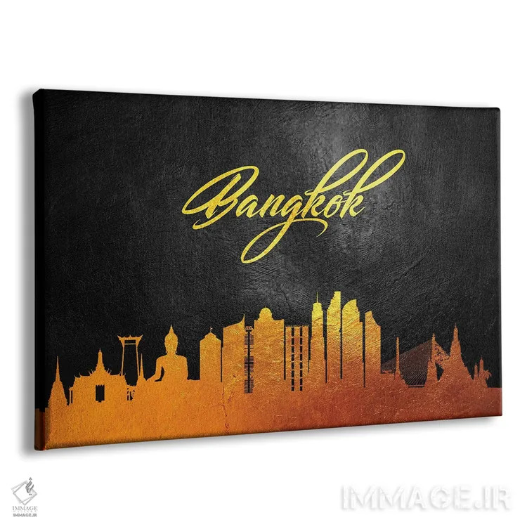 تابلو خط افق طلایی بانکوک، تایلند ۲ اثر آدریان بالدُوینو - نمای پرسپکتیو محصول