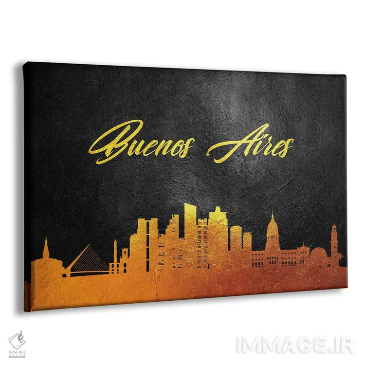تابلو خط افق طلایی بوئنوس آیرس، آرژانتین اثر آدریان بالدُوینو - نمای پرسپکتیو محصول