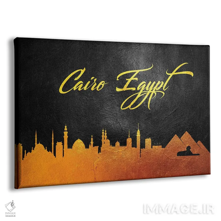 تابلو خط افق طلایی قاهره، مصر اثر آدریان بالدُوینو - نمای پرسپکتیو محصول